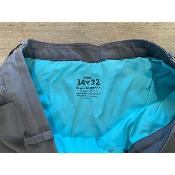 BirdDogs Mens 34x32 Gray Chino lined Performance Golf Tapered Pants - Picture 3 of 8